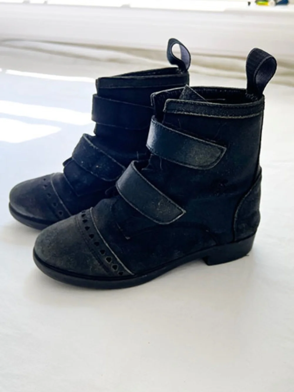 Belle & Bow Velcro Closure Paddock Boots, Little Kids Size